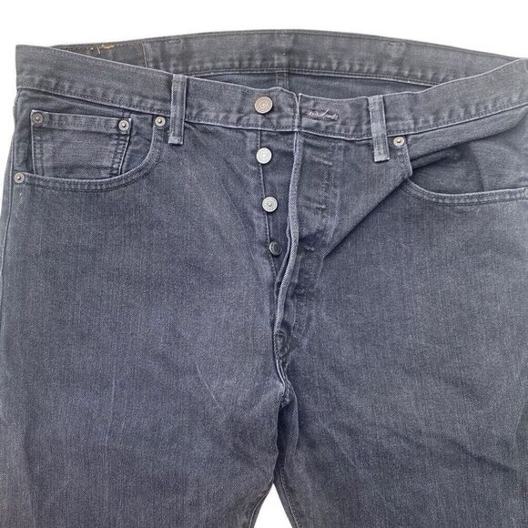 levis 501 XX button fly black denim Original Fit jeans 38x30 - Picture 5 of 7